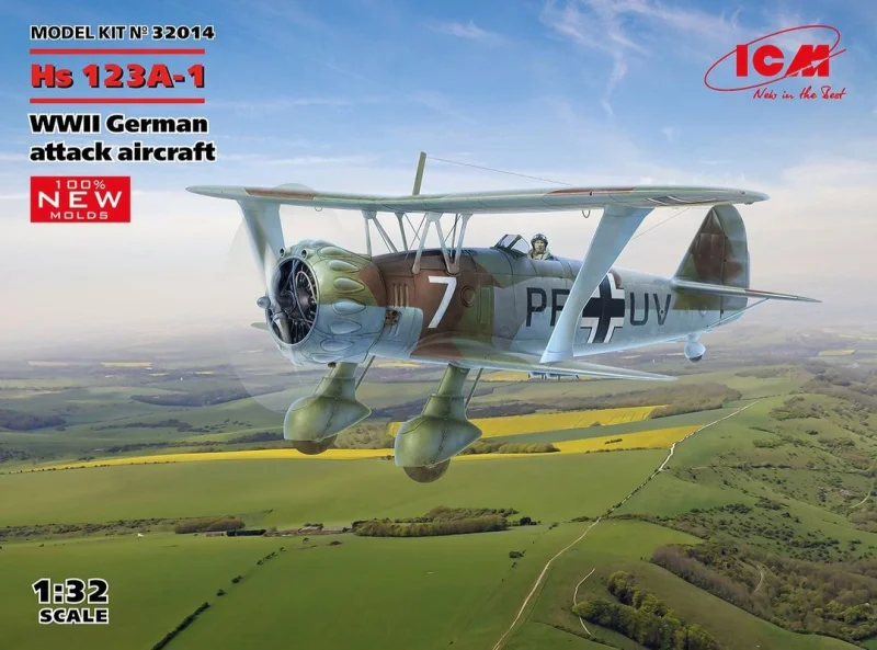 Henschel Hs 123 A-1 - German WWII Attack Aircraft (100% new molds)