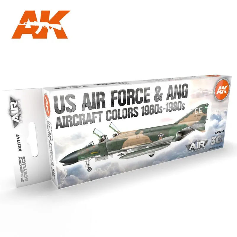AK 11747 AIR SERIES 3G US AIR FORCE & ANG AIRCRAFT COLORS 1960s-1980s 