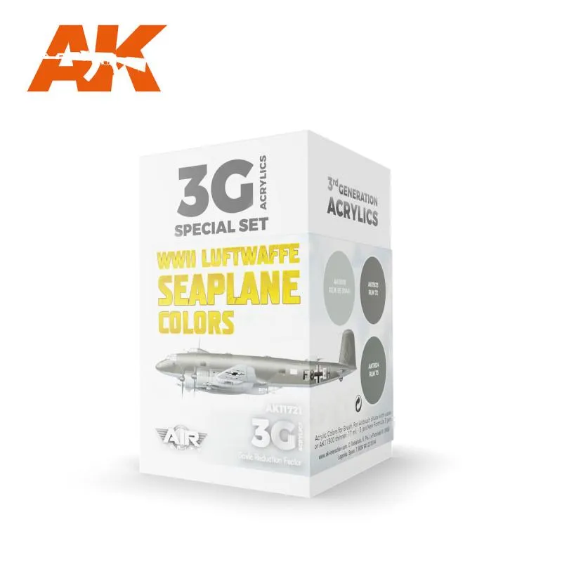AK 11721 AIR SERIES 3G WWII LUFTWAFFE SEAPLANE COLOR SET