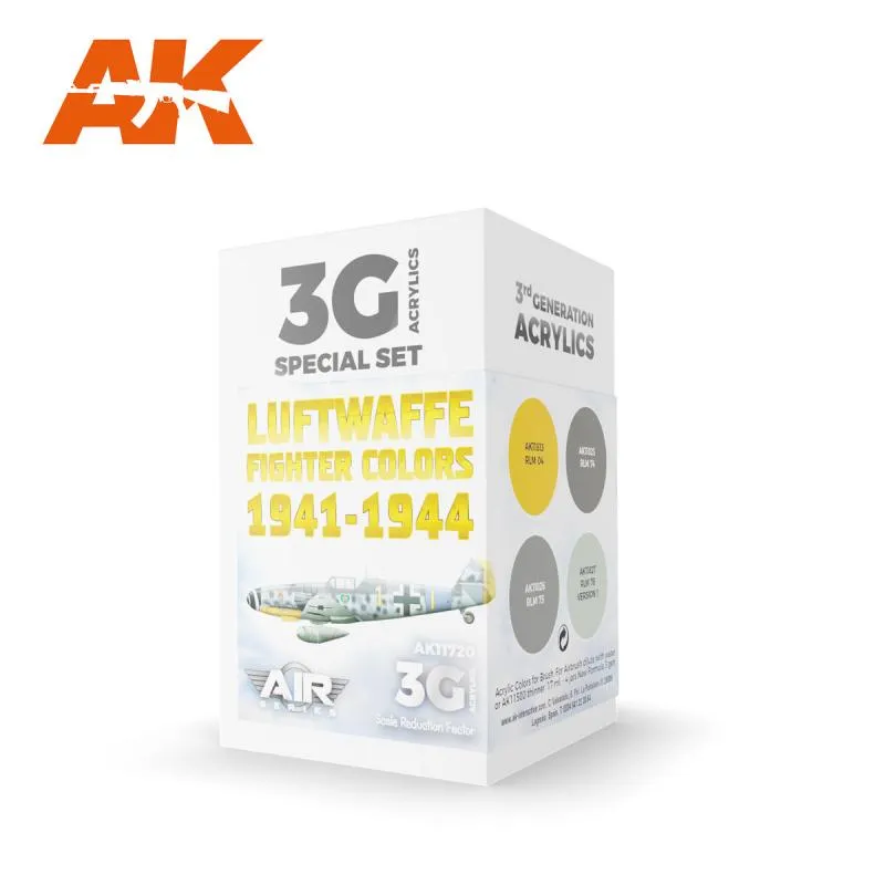 AK 11720 AIR SERIES 3G LUFTWAFFE FIGHTER COLOR 1941-1944 SET