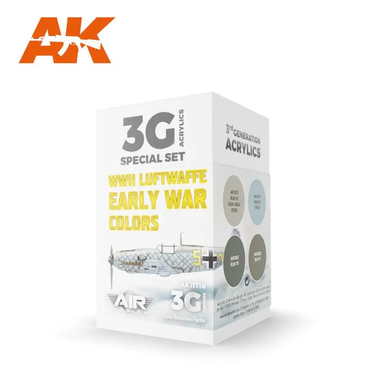 AK 11716 AIR SERIES 3G WWII LUFTWAFFE EARLY WAR COLOR SET
