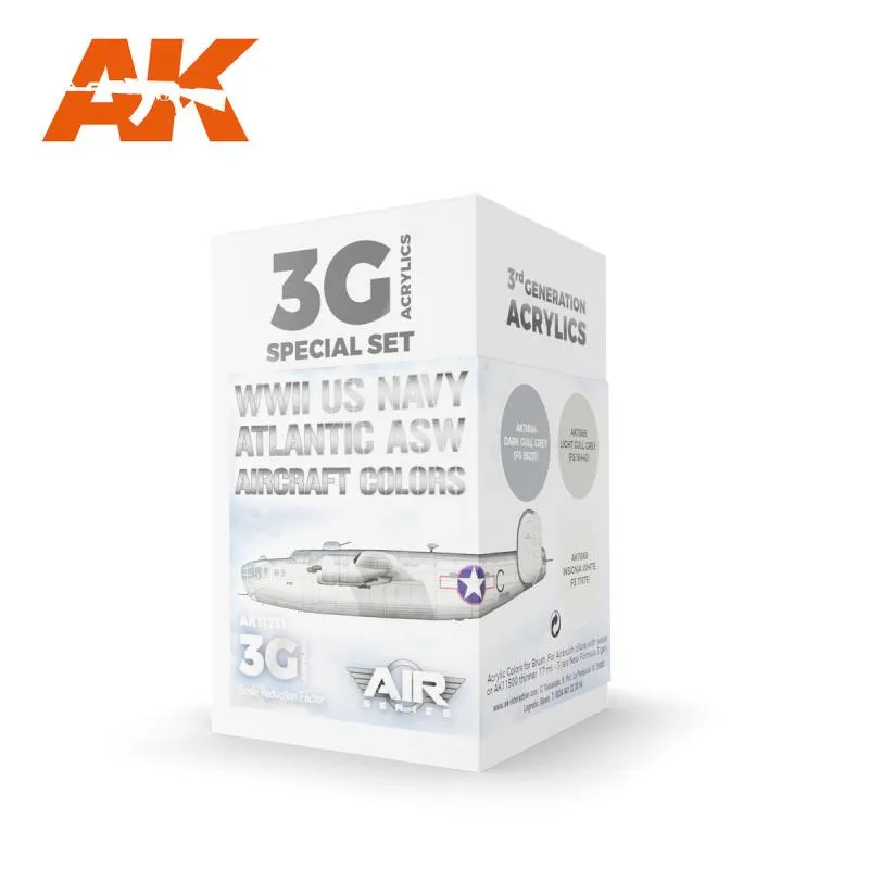 AK 11731 AIR SERIES 3G WWII US NAVY ASW AIRCRAFT COLOR SET