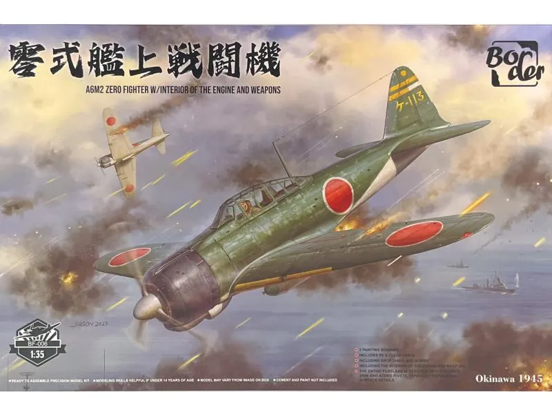 A6M2 ZERO FIGHTER W/Interior of the Engine and Weapons